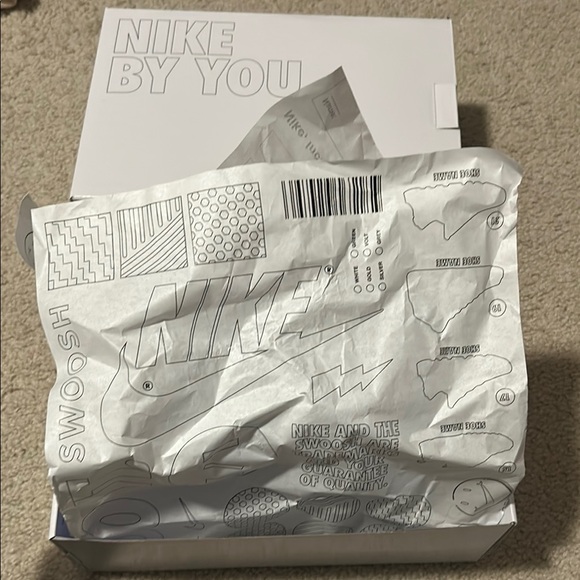 Nike Dunk Low Blue and White Sneakers - Picture 5 of 5